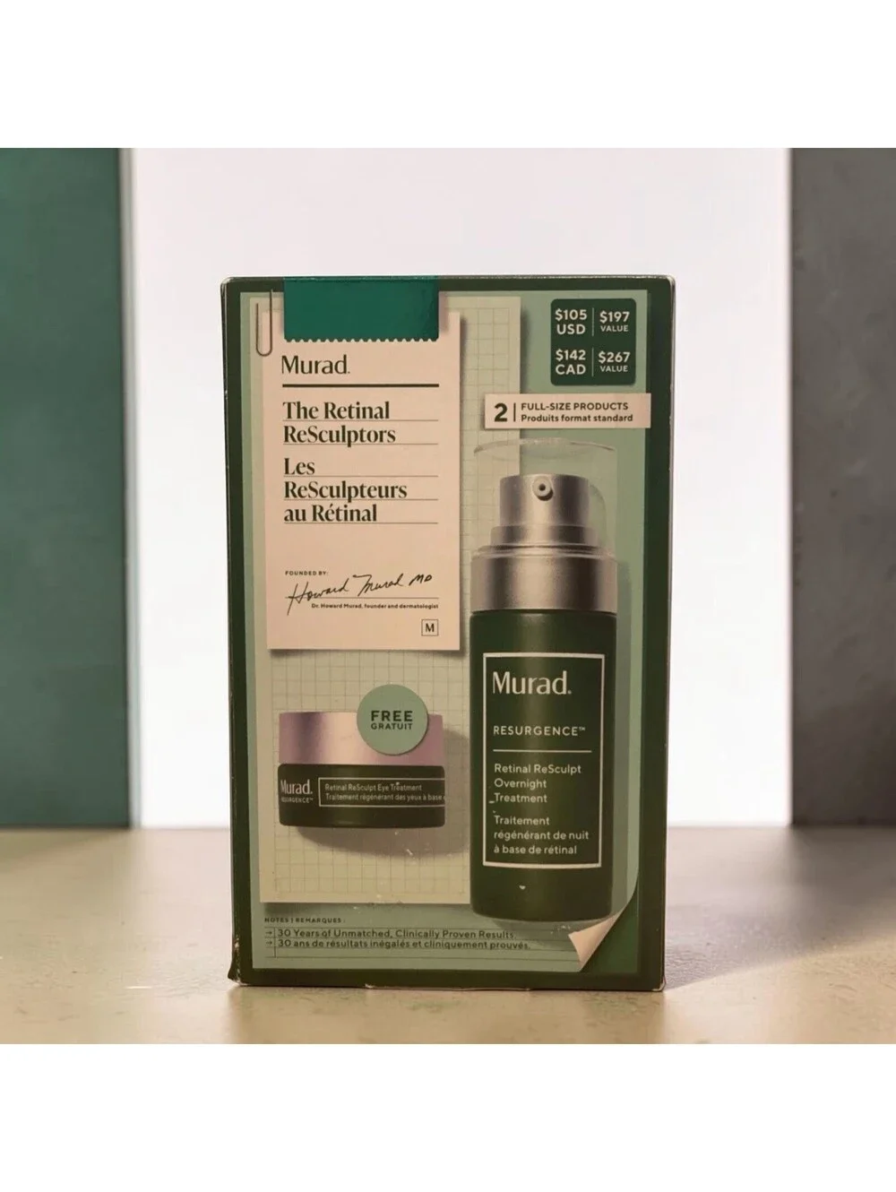 Murad Resurgence The Retinal ReSculptors Set NEW 2 Pcs Both Full Size NEW IN BOX